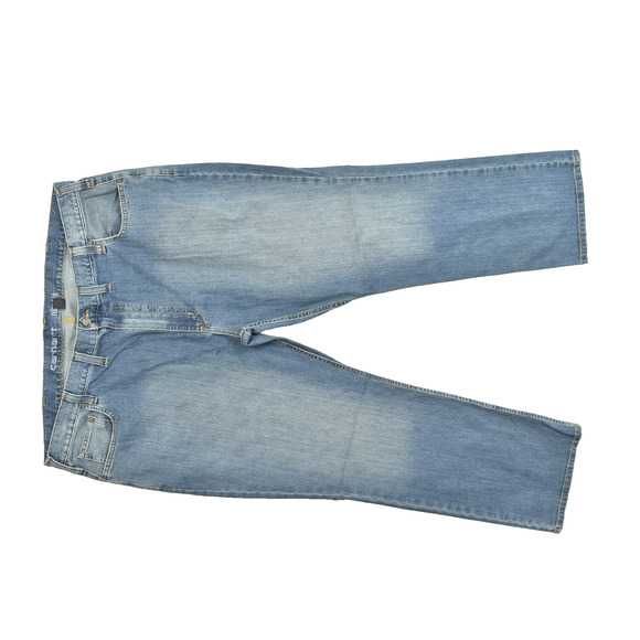 NEW Carhartt Men's Relaxed Fit Straight Jeans Size 46x30 Blue Cotton 102804-964 - Picture 1 of 8